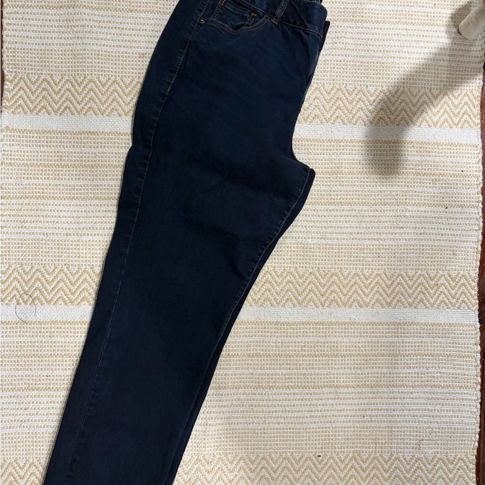 Lane Bryant Size 20 High Rise Straight Dark Blue Jeans - Picture 2 of 3